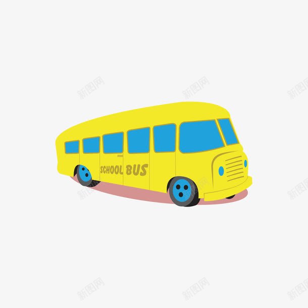 校车卡通png免抠素材_新图网 https://ixintu.com 公交车 卡通图片 校车 汽车