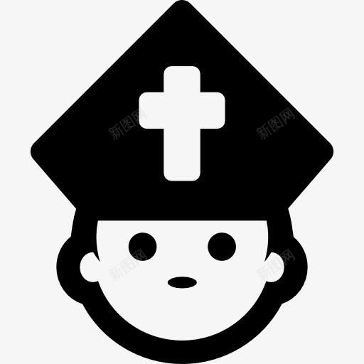 主教的脸图标png_新图网 https://ixintu.com 主教 人 基督教 宗教 神父
