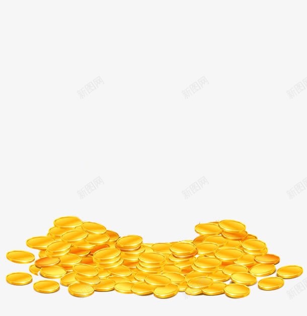 黄色金币春晚元素png免抠素材_新图网 https://ixintu.com 元素 金币 黄色 黄色金币