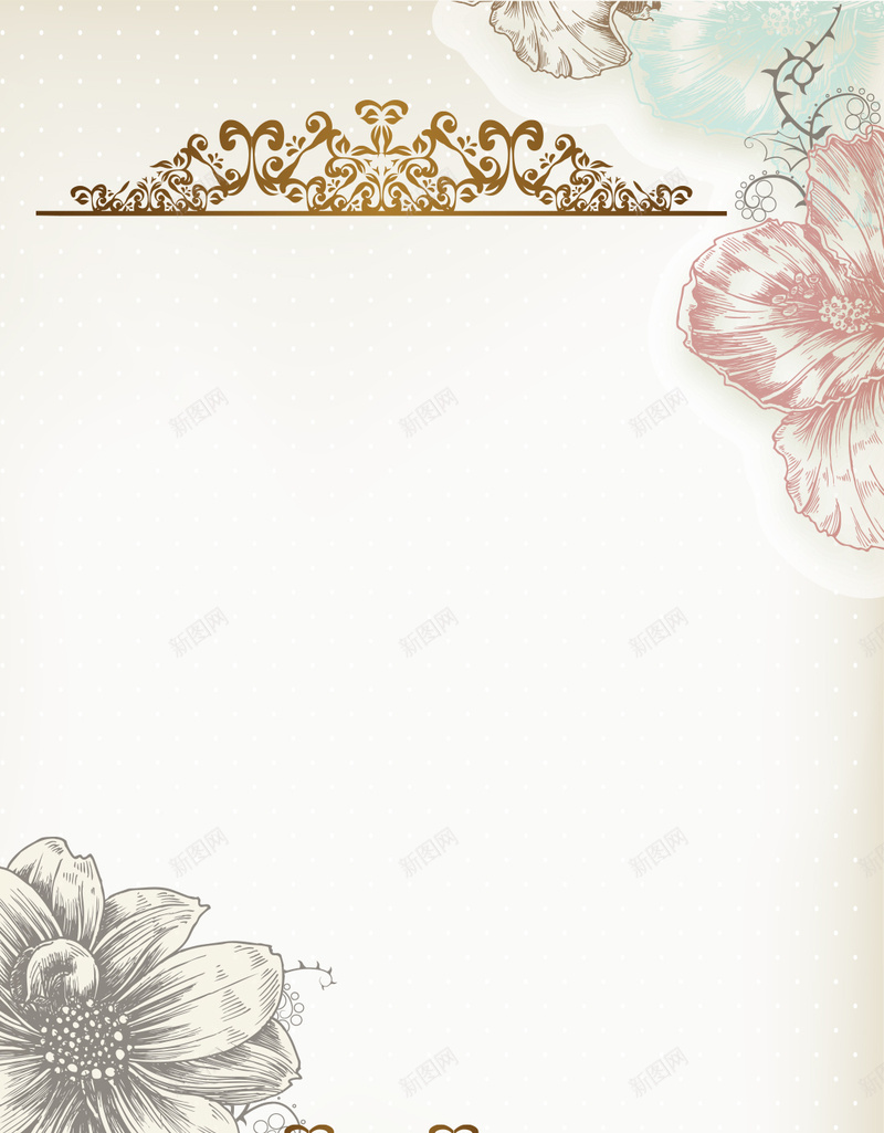 欧式花纹H5背景psd设计背景_新图网 https://ixintu.com H5背景 h5 唯美 梦幻 欧式 浪漫 花卉