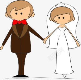婚礼情人节卡通人物png免抠素材_新图网 https://ixintu.com 卡通人物 喜庆 夫妻 婚礼 情人节 爱人