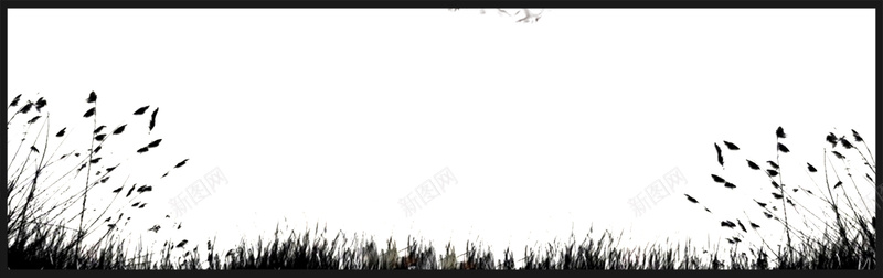 草坪水墨背景图jpg设计背景_新图网 https://ixintu.com 灰色 草原 小草 banner素材 海报banner 中国风