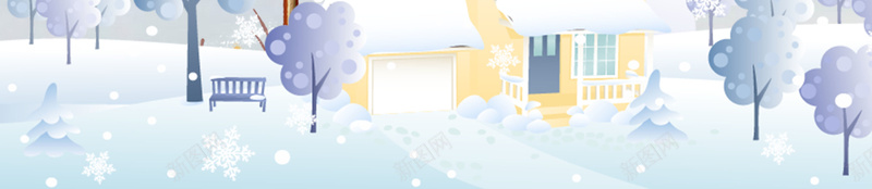 手绘卡通冬季促销雪景风景psd设计背景_新图网 https://ixintu.com 促销 冬季 卡通 小屋 小鸟 手绘 树枝 雪景 风景