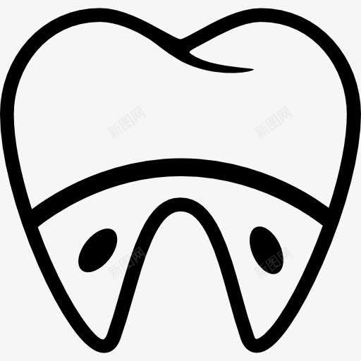 磨牙根图标png_新图网 https://ixintu.com 保健 医疗 牙医 牙科 牙齿 腔
