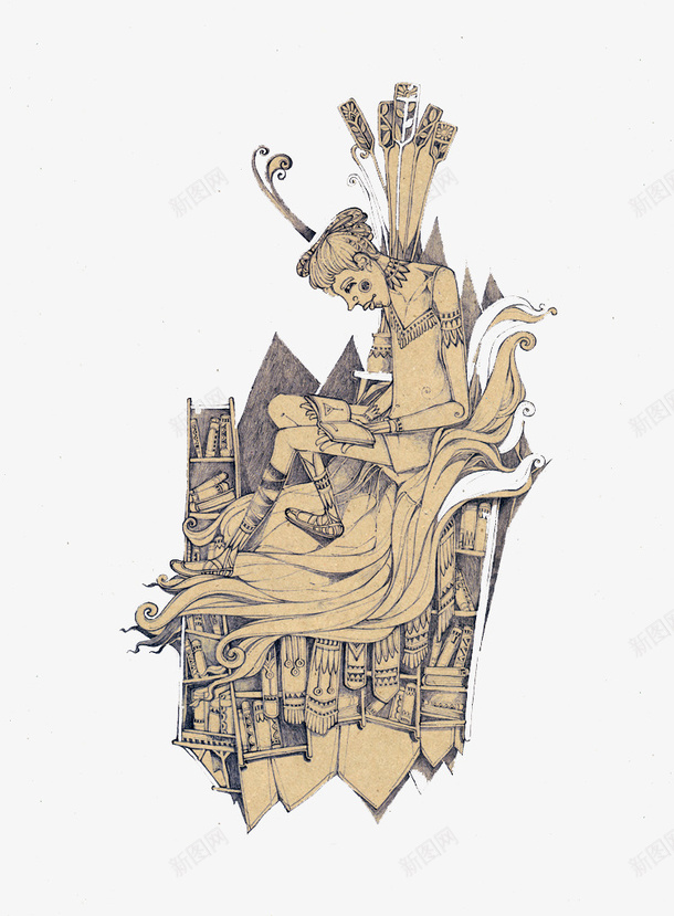 手绘男人插画png免抠素材_新图网 https://ixintu.com 人物 抽象 艺术画