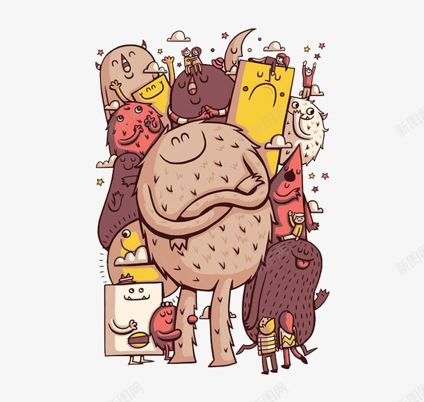 创意卡通小动物png免抠素材_新图网 https://ixintu.com 创意 卡通 可爱 小动物 涂鸦