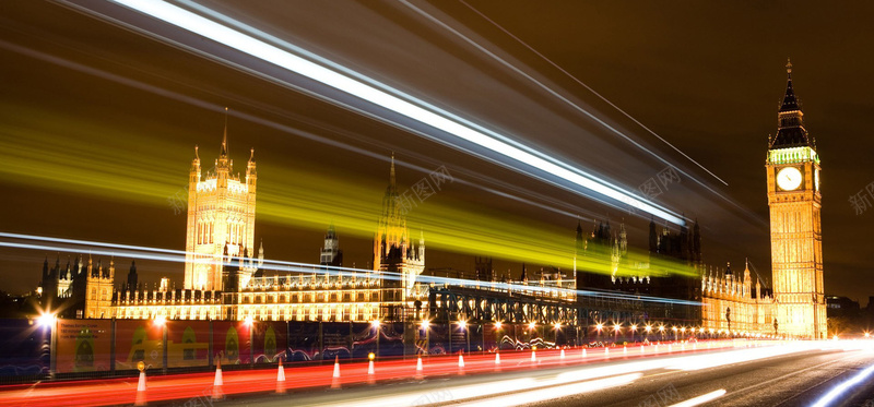 夜景自然美丽风景bannerjpg设计背景_新图网 https://ixintu.com 灯光 建筑 马路 海报banner 摄影 风景