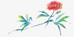 手绘粉色复古小花绿叶png免抠素材_新图网 https://ixintu.com 复古 粉色 绿叶