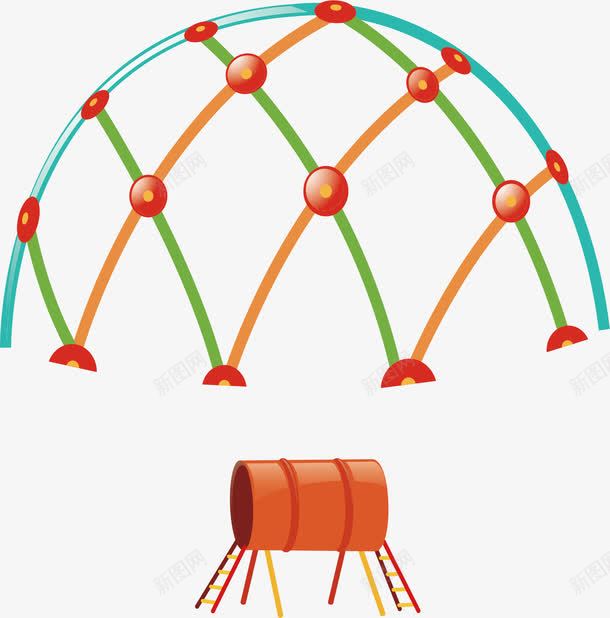 公园游乐设施png免抠素材_新图网 https://ixintu.com 公园 游乐设施 趴趴桶