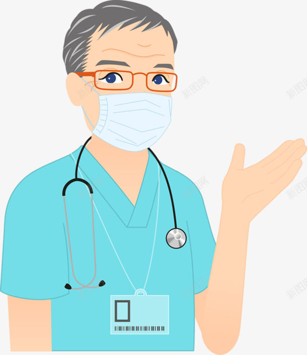 穿着医生服的医生png免抠素材_新图网 https://ixintu.com 医生 卡通医生 口罩医生 戴眼镜的医生 老年医生