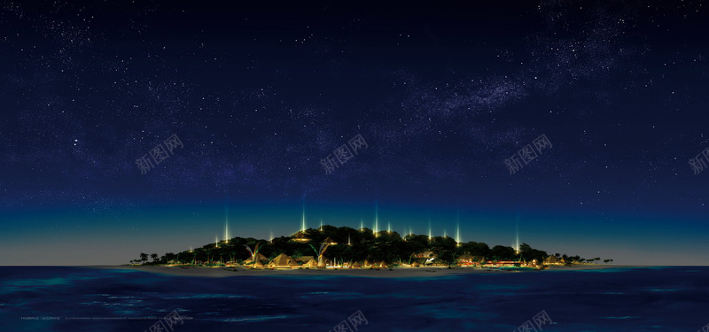 海滩城市夜景背景jpg设计背景_新图网 https://ixintu.com 海滩 城市 夜景 背景 海报banner 摄影 风景