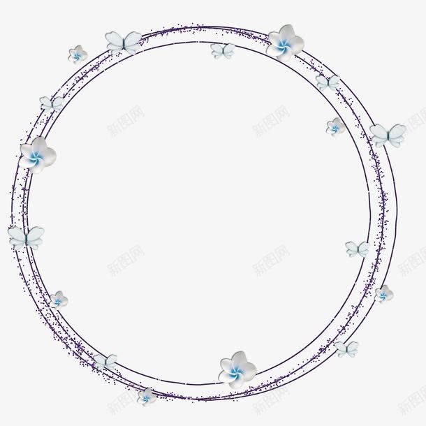 紫色清新树藤边框纹理png免抠素材_新图网 https://ixintu.com 免抠PNG 树藤 清新 紫色 边框纹理