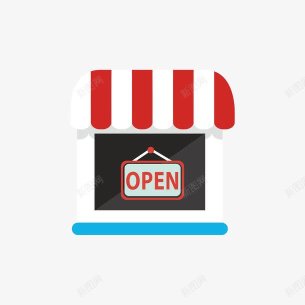 卡通商店矢量图ai免抠素材_新图网 https://ixintu.com 可爱 扁平 营业 矢量图