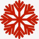 红色扁平雪花图标png_新图网 https://ixintu.com 扁平 红色 雪花
