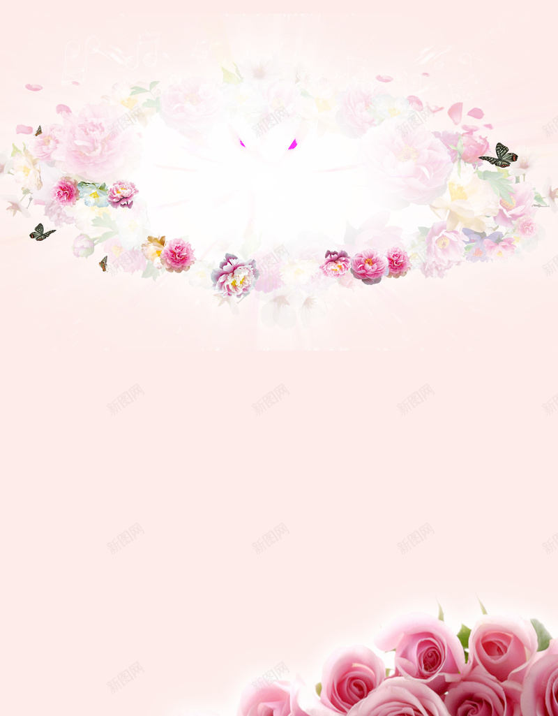 三八妇女节玫瑰海报背景素材jpg设计背景_新图网 https://ixintu.com 38女王节 38妇女节宣传 三八妇女节展板 三八易拉宝 女人节 展板 晚会 母亲节 海报 粉色玫瑰 舞台 节日素材 花朵