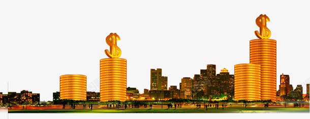 贸易城市png免抠素材_新图网 https://ixintu.com 城市建筑 贸易 金融