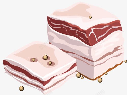 白肉块png免抠素材_新图网 https://ixintu.com 肉 肉排 肉类