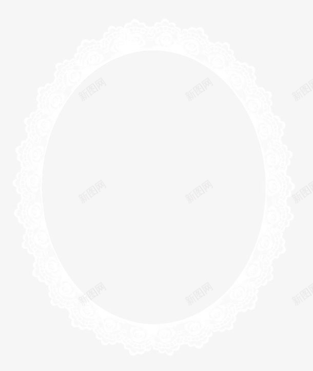 白色花纹椭圆png免抠素材_新图网 https://ixintu.com 椭圆 白色椭圆 花纹椭圆