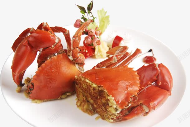 煎蟹png免抠素材_新图网 https://ixintu.com 大闸蟹 美食 菜谱 餐饮