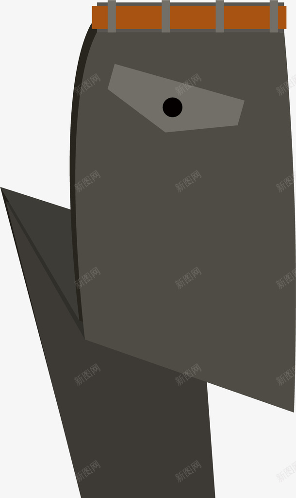 手绘灰色裤子矢量图ai免抠素材_新图网 https://ixintu.com 手绘 灰色裤子 男士 矢量图
