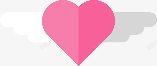 情人节心形翅膀图标png_新图网 https://ixintu.com 心形 情人节 爱心 装饰