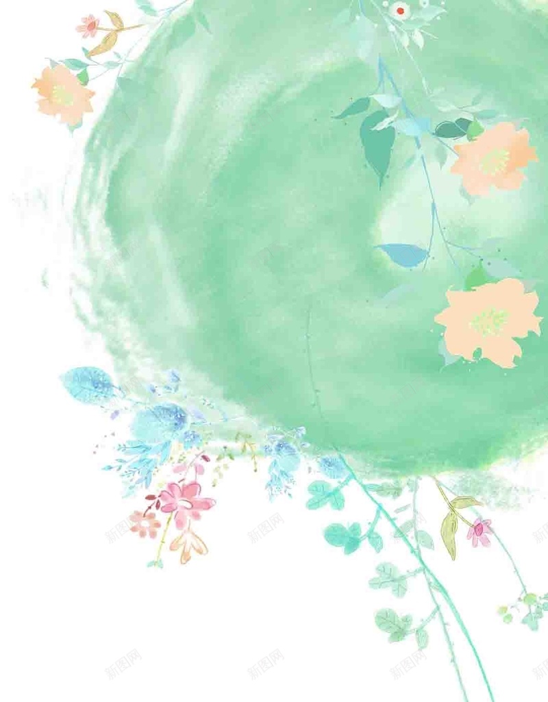 彩色抽象插画H5背景jpg设计背景_新图网 https://ixintu.com H5背景 小清新 彩色 插画 文艺 简约 花卉