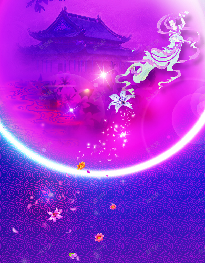 富贵中秋展板psd设计背景_新图网 https://ixintu.com 中秋 中秋素材 亲情 团聚 富贵 展板 展板素材 素材