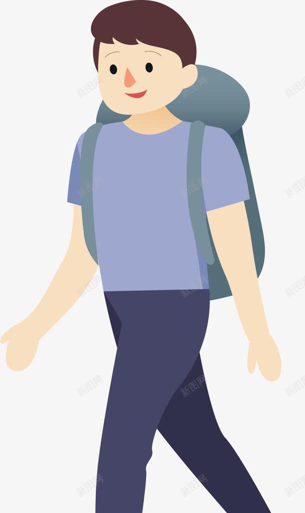徒步行走旅游的人矢量图ai免抠素材_新图网 https://ixintu.com 徒步的人 徒步的男人 旅游 旅游季 旅游的人 矢量png 矢量图