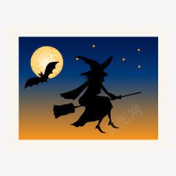 邮票女巫图标png_新图网 https://ixintu.com halloween stamp witch 涓囧湥鑺 濂冲帆 閭