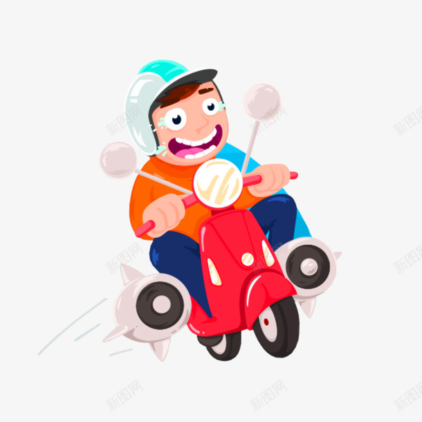 外卖骑手透明png免抠素材_新图网 https://ixintu.com 免扣 外卖骑手png 素材 透明