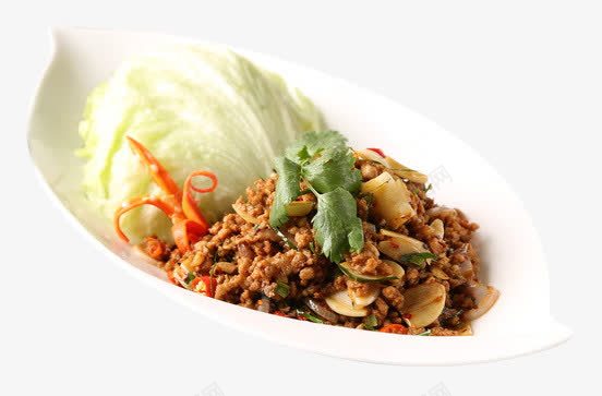 泰式炒肉碎生菜包png免抠素材_新图网 https://ixintu.com 产品实物 拼盘 搭配 泰式 炒肉碎 生菜 美味 美食