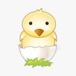 蛋壳里的小鸡图标png_新图网 https://ixintu.com 复活节 小鸡 蛋壳