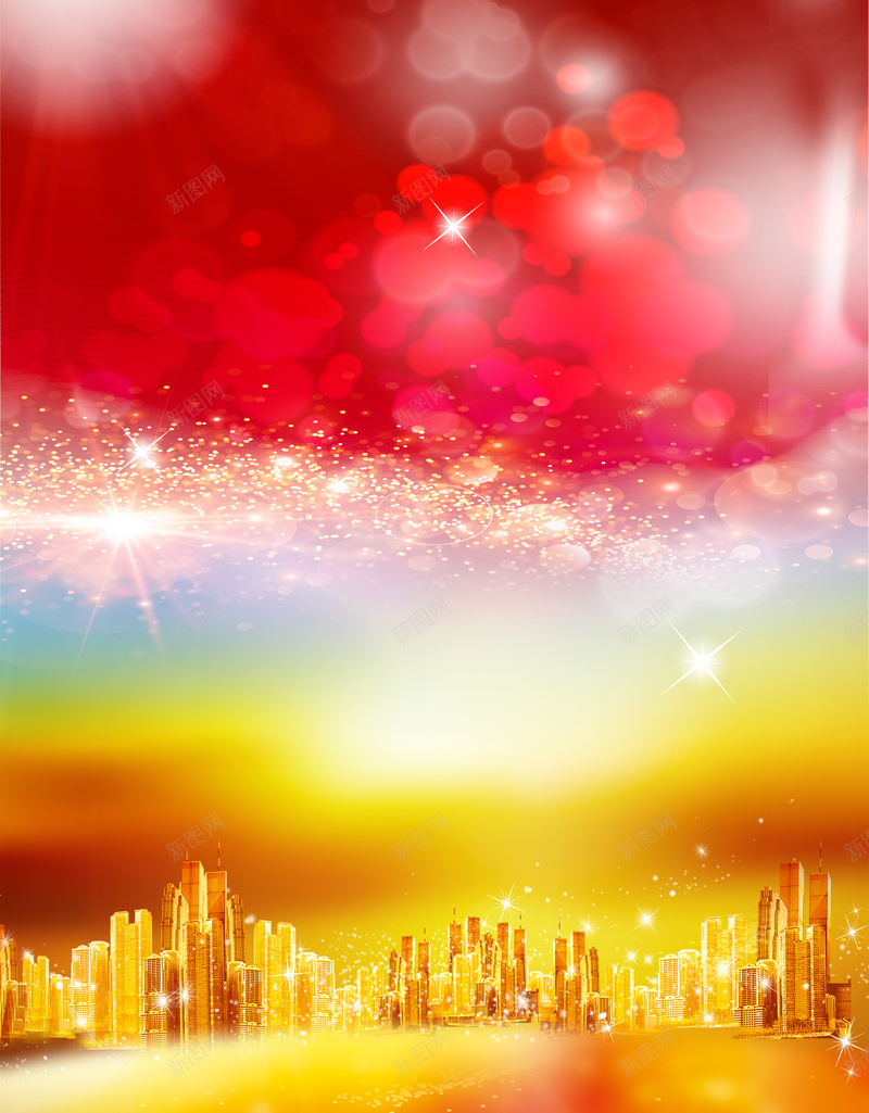 商务金色城市光效背景psd设计背景_新图网 https://ixintu.com 光影 光效 光芒 商务 城市 大气 投资 星光 灯光 理财 背景素材 金色 金融