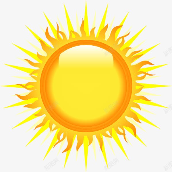 手绘黄色太阳图案png免抠素材_新图网 https://ixintu.com 图案 太阳 手绘 黄色
