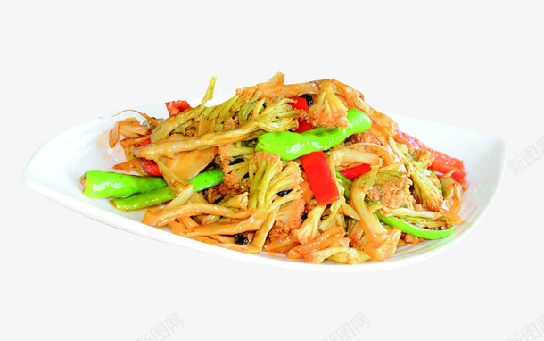 精美素炒美食png免抠素材_新图网 https://ixintu.com 传统 精美食品 美食 花菜