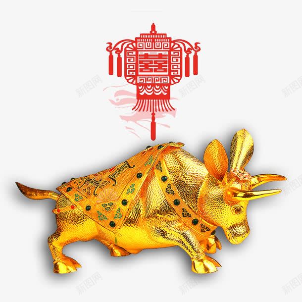 金牛png免抠素材_新图网 https://ixintu.com 灯笼 牛 牛素材 金牛