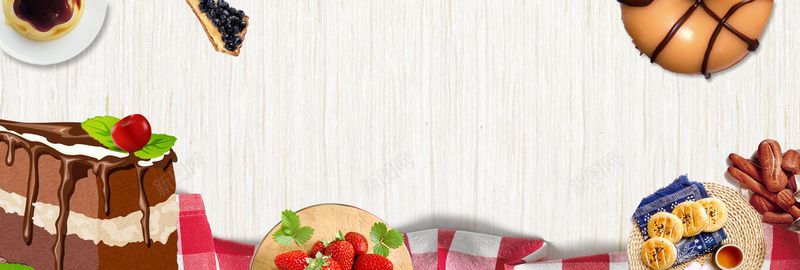 简约面包浅色bannerpsd设计背景_新图网 https://ixintu.com 华夫饼 可爱背景 咖啡促销海报 天猫 淘宝零食海报 淘宝食品海报 甜美味道海报 马卡龙
