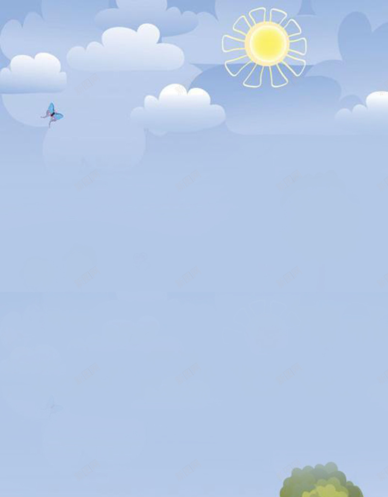 卡通可爱的蓝色背景和花草H5背景jpg设计背景_新图网 https://ixintu.com 蓝色背景 卡通 可爱 花草 蝴蝶 春天 夏天 旅游 太阳 防晒 H5背景