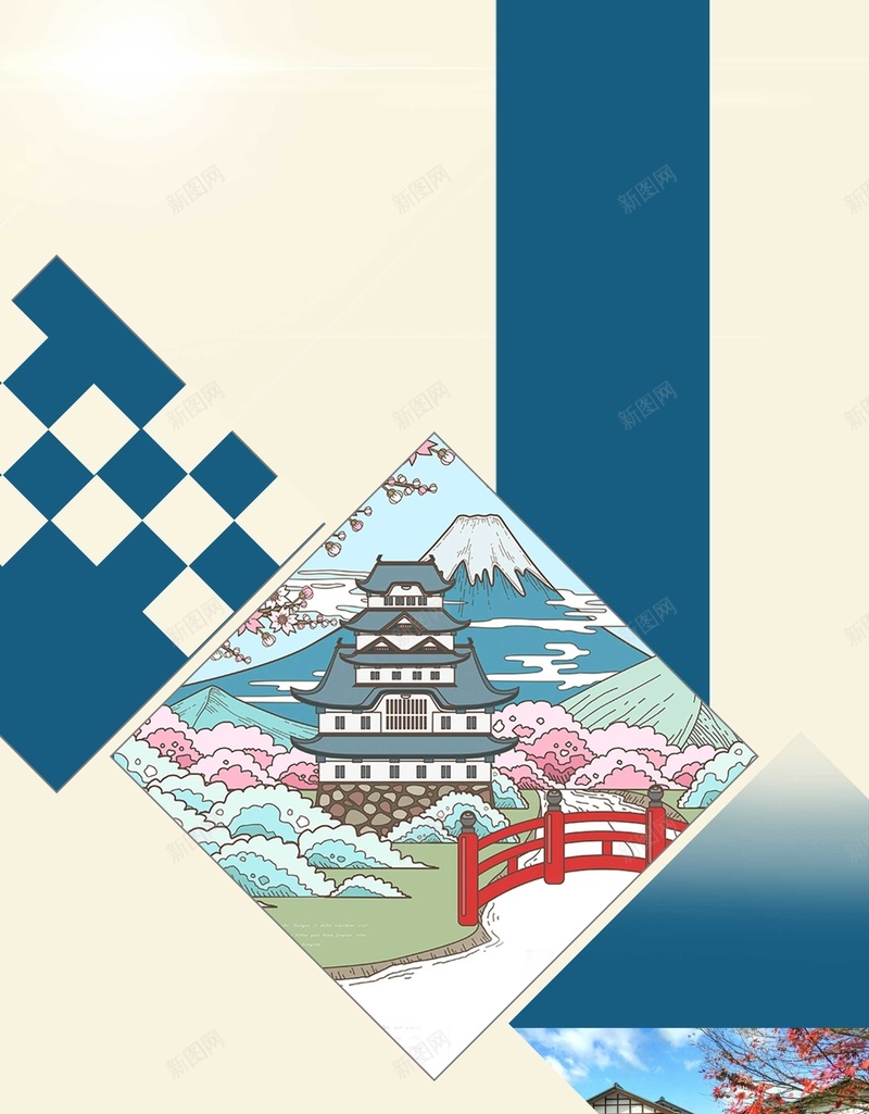 卡通日本旅游旅行psd设计背景_新图网 https://ixintu.com 传统 卡通 国庆长假 度假 度蜜月 扁平 手绘 旅游 旅行 日本 景点 海报 游玩 环游世界
