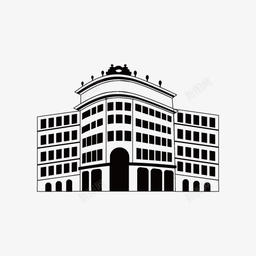 广西梧州骑楼png免抠素材_新图网 https://ixintu.com 广西城市 建筑线稿 楼 骑楼