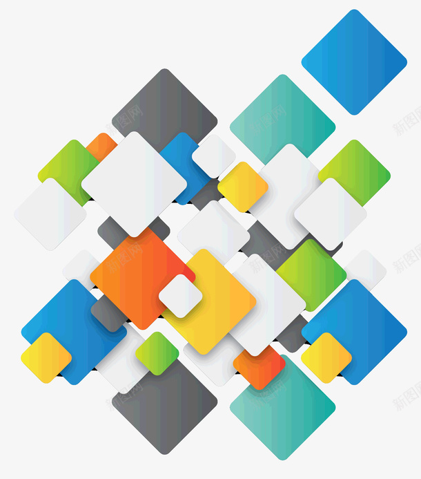 立体方块背景适用各行业矢量图ai免抠素材_新图网 https://ixintu.com 彩色 方块 立体 阴影 鼠标垫背景 矢量图
