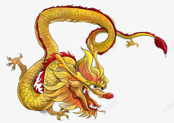 金色舞动的龙png免抠素材_新图网 https://ixintu.com 中国 中国梦 爱国 长城