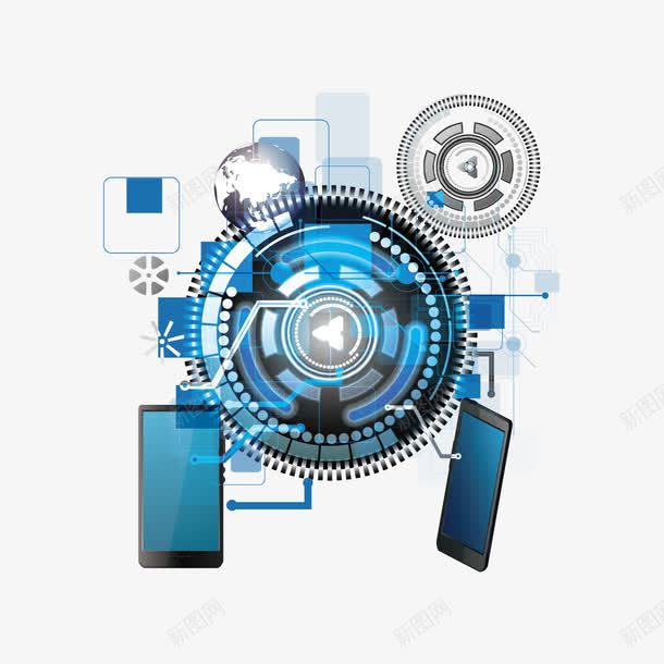 科技图案和手机png免抠素材_新图网 https://ixintu.com 手机 科技图案 科技纹理