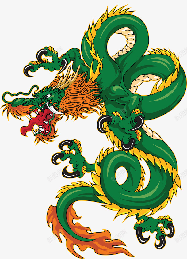 中国传统龙吉祥png免抠素材_新图网 https://ixintu.com 中国龙 传统龙 青龙 龙