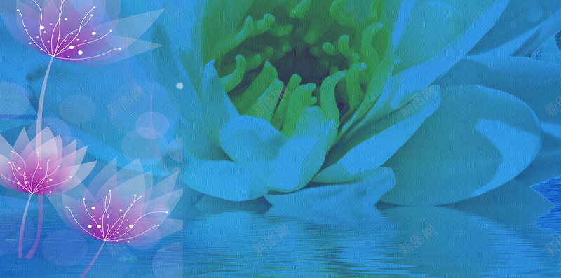 感恩父亲节H5背景psd设计背景_新图网 https://ixintu.com 商务 感恩 淡蓝色 父亲 父亲节 科幻 科技 花朵