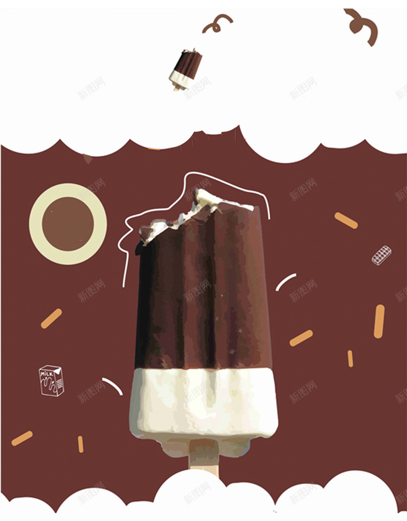 清爽夏季海报设计psd设计背景_新图网 https://ixintu.com 小清新 季节 时光 简约 节气 颜色 文艺 冰棍 清爽 夏季