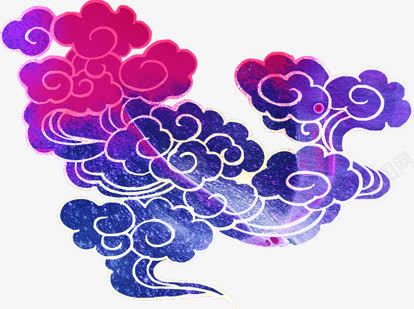 紫色渐变艺术祥云png免抠素材_新图网 https://ixintu.com 渐变 祥云 紫色 艺术 设计