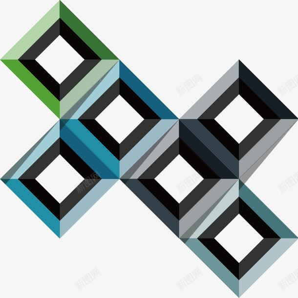 创意几何立方体png免抠素材_新图网 https://ixintu.com ppt素材 几何 商务 立体方形
