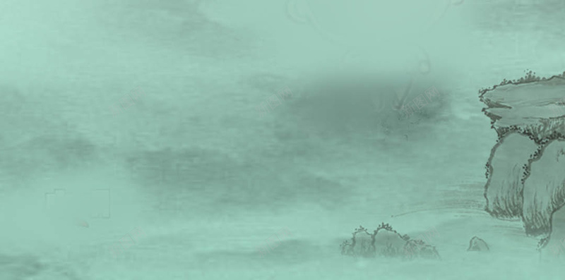 中国水墨青色H5背景jpg设计背景_新图网 https://ixintu.com H5 H5背景 h5 中国 中国画 中国风背景 小清新 杨柳 水墨画 青色