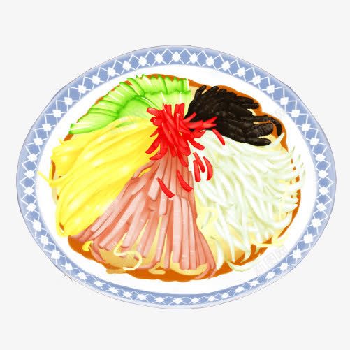 干拌面手绘画片png免抠素材_新图网 https://ixintu.com 干拌面 手绘美食 色彩画 面条